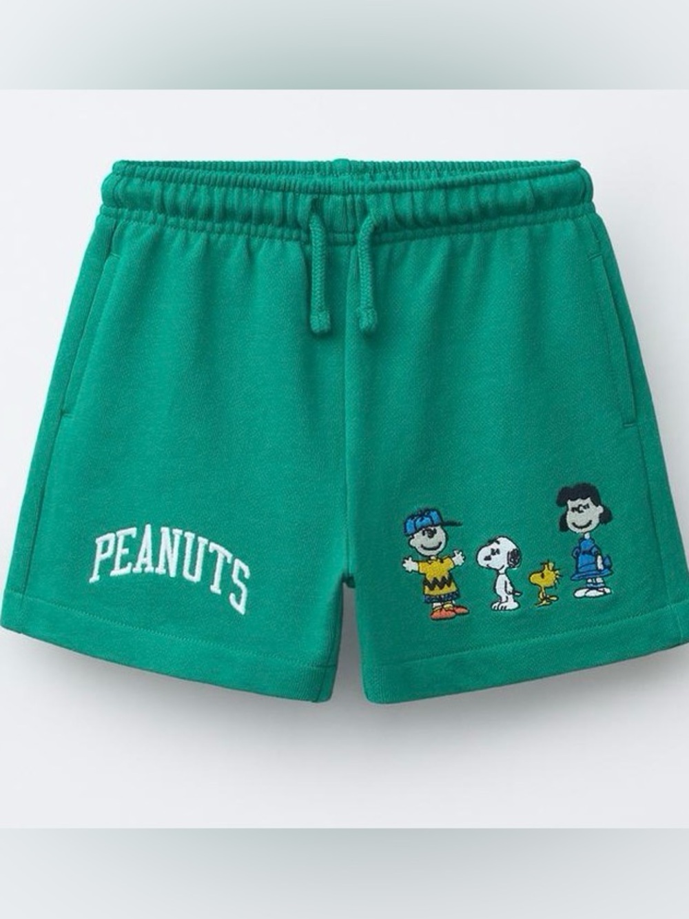 Zara SNOOPY PEANUTS™ EMBROIDERED PLUSH SHORTS